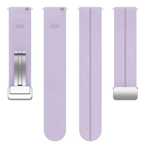 Silicone Strap Techsuit Watchband 20mm W011 for Samsung Galaxy Watch 4, 5, Active 2, Huawei Watch GT3 (42mm), GT3 Pro (43mm), Purple 3