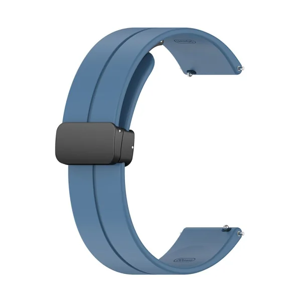 Techsuit Watchband 20mm W011 Silicone Strap for Samsung Galaxy Watch 4, 5, Active 2, Huawei Watch GT3 (42mm), GT3 Pro (43mm), Blue 2