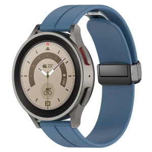 Силиконова Каишка Techsuit Watchband 20mm W011за Samsung Galaxy Watch 4, 5, Active 2, Huawei Watch GT3 (42mm), GT3 Pro (43mm), Син
