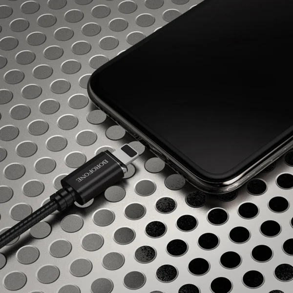 Magnetic Cable Borofone MagJet BU1, 3A, 1.2m, Lightning, Black 5