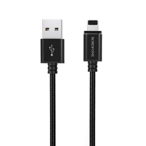 Магнитен Кабел Borofone MagJet BU1, 3A, 1.2m, Lightning, Черен