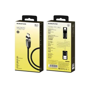 Magnetic Cable Borofone MagJet BU1, 3A, 1.2m, Lightning, Black 6