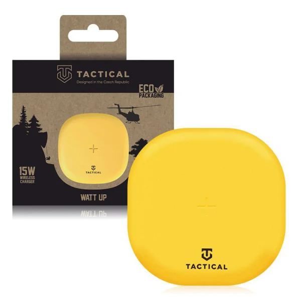 Безжично зарядно Tactical WattUp Wireless 15W, зареждаща подложка, Жълт 1