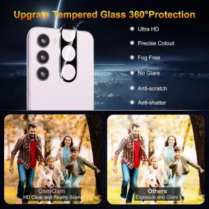 3D Glass Camera Protector for Samsung Galaxy S23 FE, Black 3