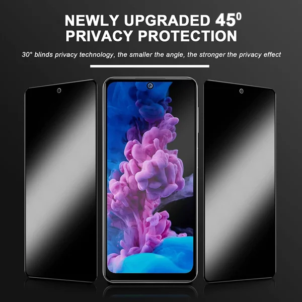 Стъклен Протектор Full Glue PRIVACY за Samsung Galaxy S23 FE, Черен 2