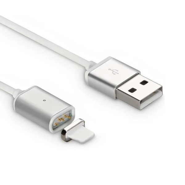 Magnetic cable Magnetic from USB to Lightning for iPhone 5/6/7/8/X, 1m, Silver 2