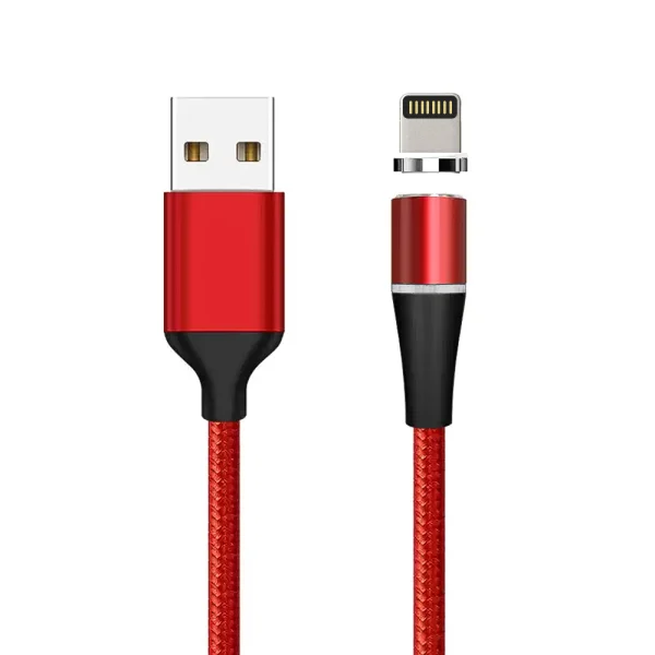 Магнитен кабел Magnetic от USB към Lightning за iPhone 5/6/7/8/X 3A, 1m, Червен 2