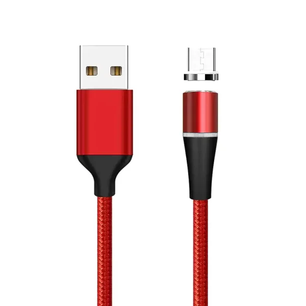 Magnetic Cable Magnetic from USB to Micro USB, 3A, 1m, Red 2