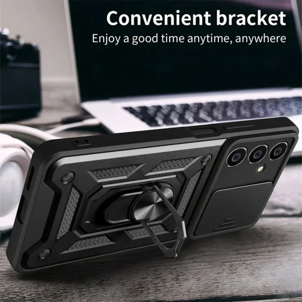 Shockproof case Slide Camera for Samsung Galaxy S23 FE, Black 2