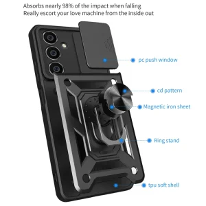 Shockproof case Slide Camera for Samsung Galaxy S23 FE, Black 3