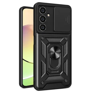 Удароустойчив калъф Slide Camera за Samsung Galaxy S23 FE, Черен