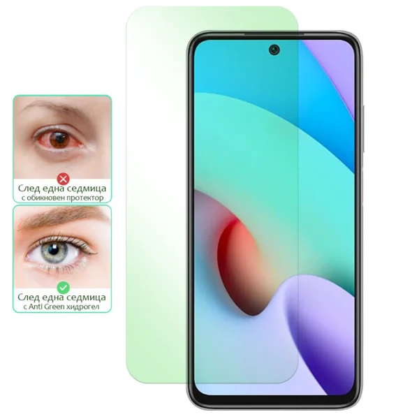 Anti Green Light Hydrogel Screen Protector for Xiaomi Redmi Note 11 China, front shell 1