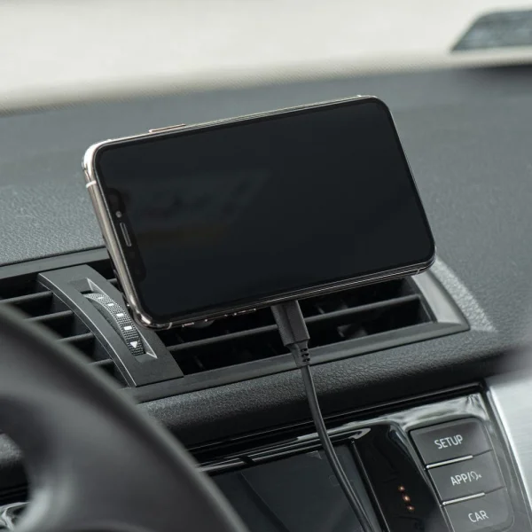 Car holder with wireless charging FORCELL HS2, support MagSafe, 15W, Black 5