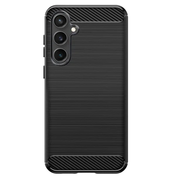 Силиконов калъф Carbon Fibre Brushed за Samsung Galaxy S23 FE, Черен 1