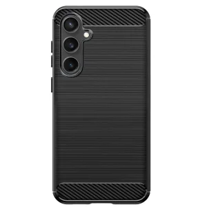 Силиконов калъф Carbon Fibre Brushed за Samsung Galaxy S23 FE, Черен