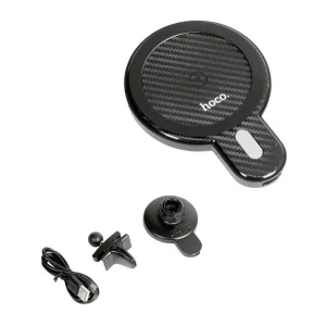 Car holder with wireless charging HOCO CA85, support MagSafe Ultra-fast, Black 3