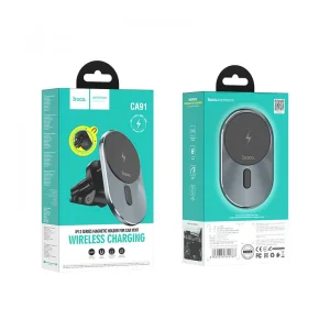Поставка за кола с безжично зареждане HOCO CA91, support MagSafe charging Magic, Сив 5