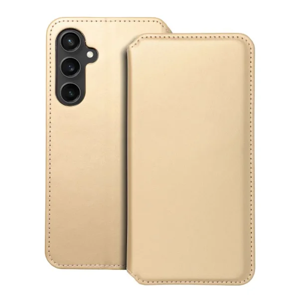 Калъф тефтер Dual Pocket за Samsung Galaxy S23 FE, Златист 1