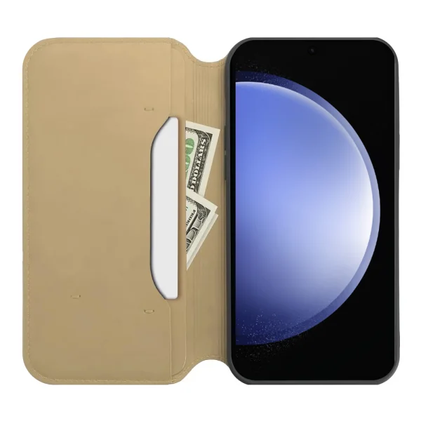 Калъф тефтер Dual Pocket за Samsung Galaxy S23 FE, Златист 2