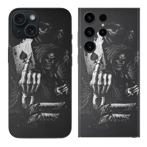 Custom Cut Phone Skin Protector (Back), Game Over 1