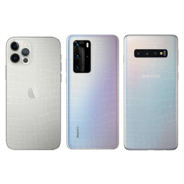 Cut Film Phone Protector (Back), transparent, snake texture 1