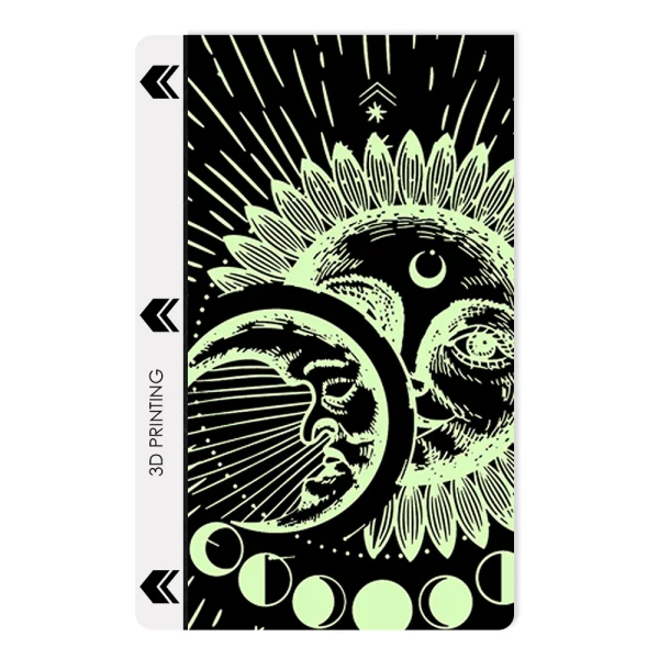 Cut Foil Protector for Phone (Back), phosphorescent, moon and sun 3
