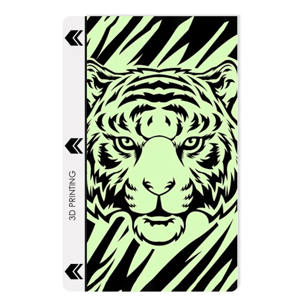 Custom Cut Phone Foil Protector (Back), phosphorescent, tiger 3
