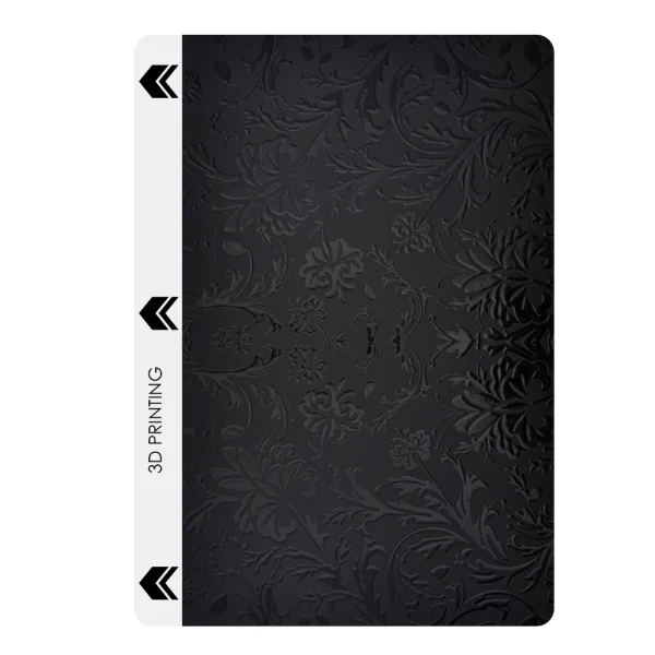 Cut Foil Phone Protector (Back), Black floral motifs 2