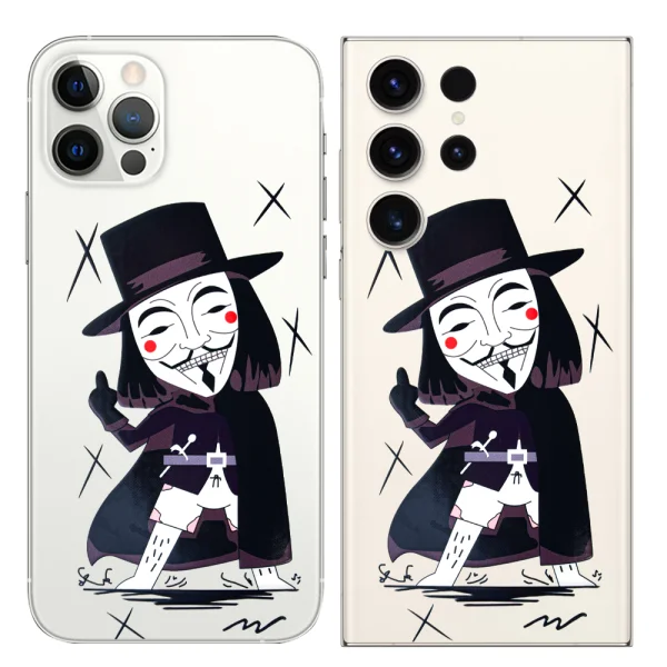 Custom Cut Phone Skin Protector (Back), Anonymous 3D 1