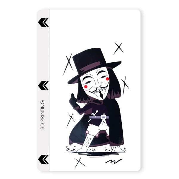 Custom Cut Phone Skin Protector (Back), Anonymous 3D 2
