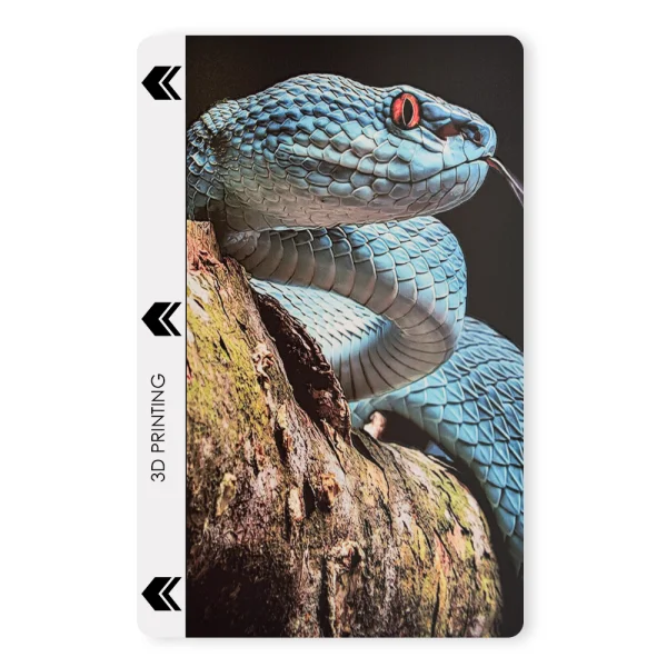Cut Film Protector for Phone (Back), 3D Blue Snake 2