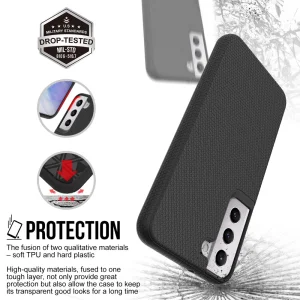 Удароустойчив калъф Triangle Military за Samsung Galaxy S22, Черен 5