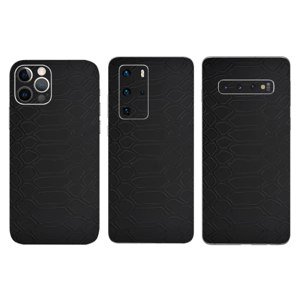 Cut Film Protector for Phone (Back), Black-Snake Skin 1