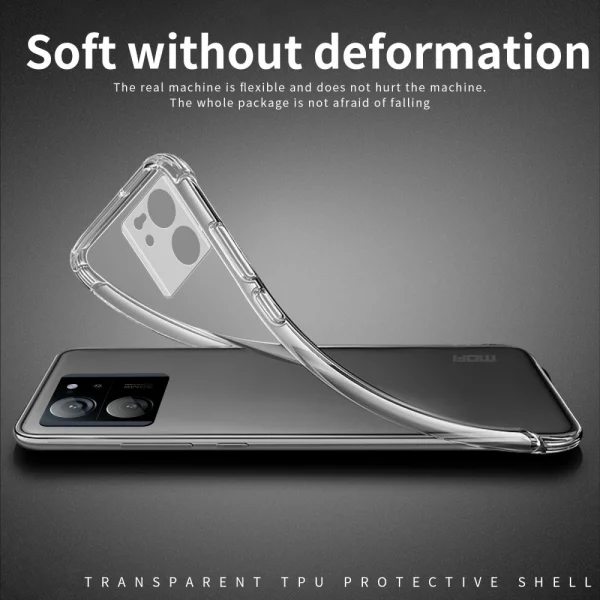 Силиконов калъф MOFI за Xiaomi 13T/13T Pro, Прозрачен 4