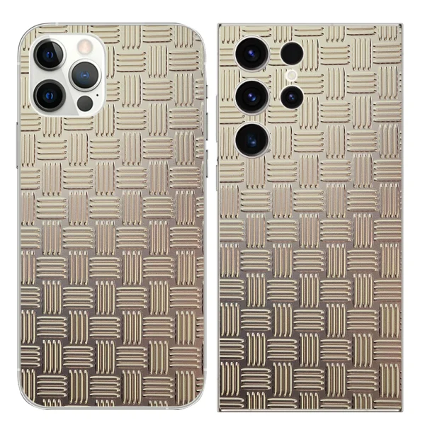 Custom Cut Phone Skin Protector (Back), Cross Pattern 2 3D 1