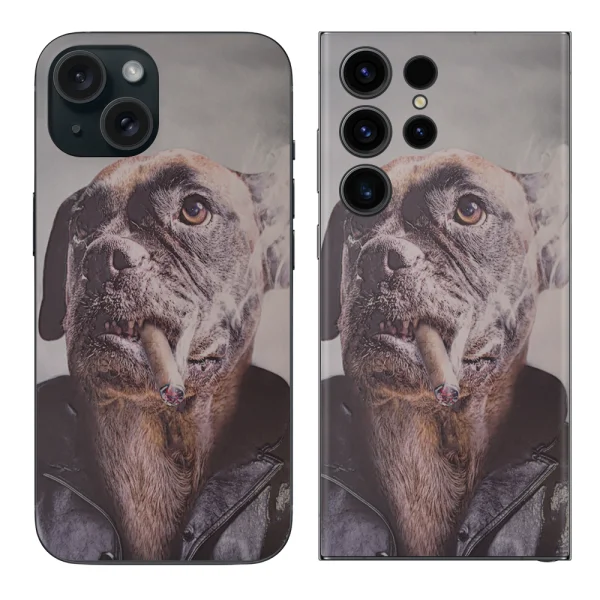 Cut Foil Phone Protector (Back), 3D Dog 1