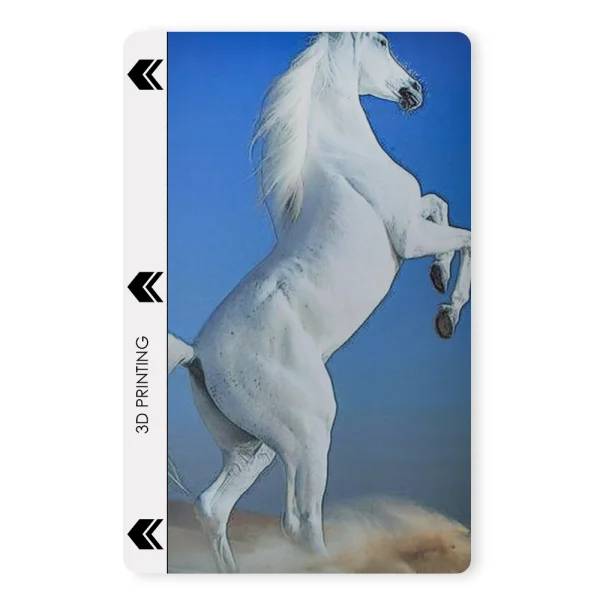 Custom Cut Foil Phone Protector (Back), 3D White Horse 2