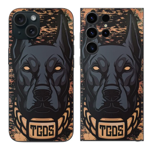 Cut Foil Phone Protector (Back), 3D Dog TGDS 1