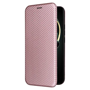 Калъф Тефтер Carbon за Xiaomi 13T/13T Pro, Розово-златист 5