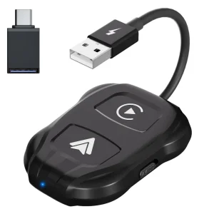 Безжичен Carplay Android Auto адаптер THT-020-9, Черен