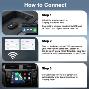 Wireless Carplay Android Auto Adapter THT-020-9, Black 5
