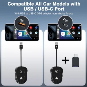 Wireless Carplay Android Auto Adapter THT-020-9, Black 6