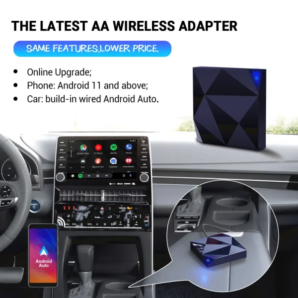 Wireless Carplay Android Auto Adapter CP-79, Blue 2