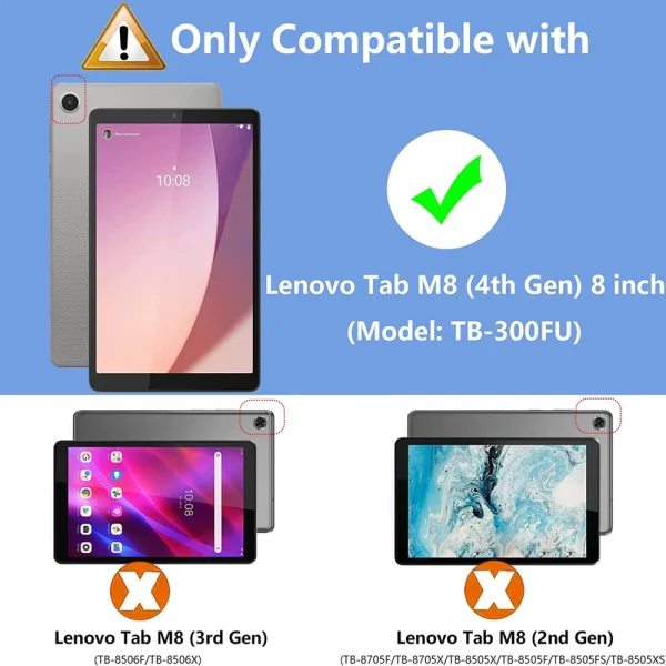 Silicone Case for Lenovo Tab M8 Gen 4, Transparent 5