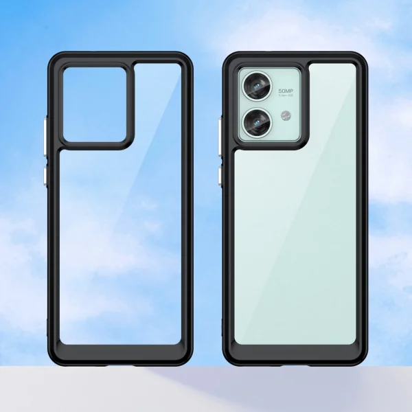 Удароустойчив калъф Acrylic за Motorola Edge 40 Neo 5G, Черен 2