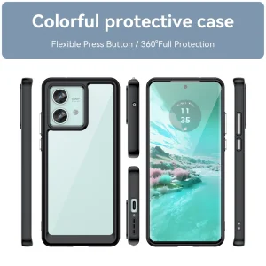 Удароустойчив калъф Acrylic за Motorola Edge 40 Neo 5G, Черен 5