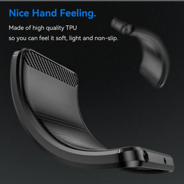Силиконов Калъф Carbon Fibre Brushed за Motorola Edge 40 Neo 5G, Черен 4