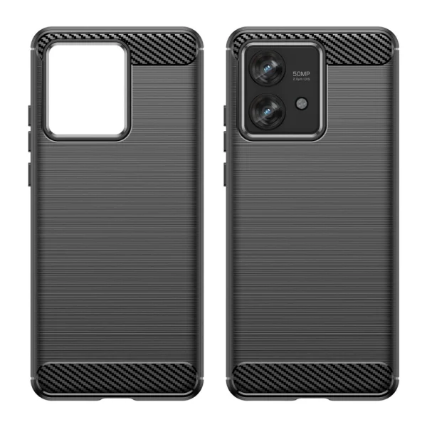 Силиконов Калъф Carbon Fibre Brushed за Motorola Edge 40 Neo 5G, Черен 2