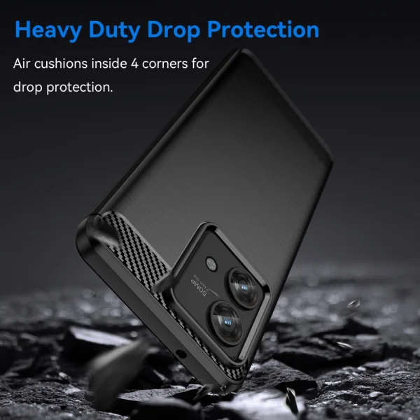 Силиконов Калъф Carbon Fibre Brushed за Motorola Edge 40 Neo 5G, Черен 3