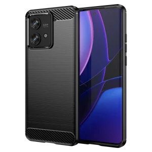 Силиконов Калъф Carbon Fibre Brushed за Motorola Edge 40 Neo 5G, Черен